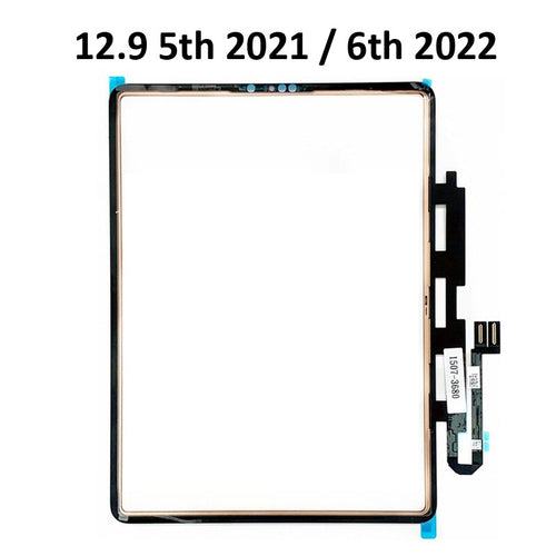 For iPad Pro 12.9 (5th/6th) - Front Glass Digi/OCA - Tesa Tape Pre Installed