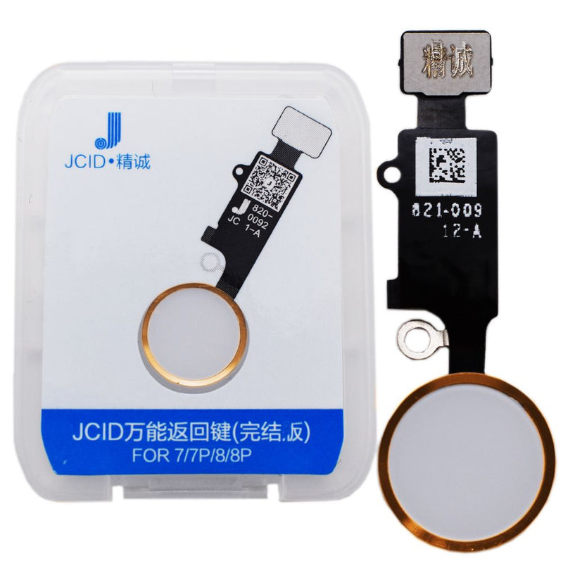 For iPhone JC Home Button with Flex (7G/7 Plus/8G/8 Plus) - Version 6 - White/Gold