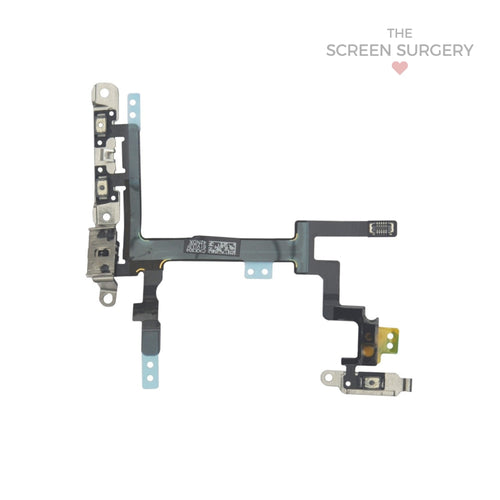 For iPhone 5S Power and Volume Flex Cable with Metal Bracket