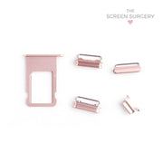 Iphone 6S(Volume Power & Mute Button) Side Button Set - Rose Gold ( Metal Buttons) (Apple)
