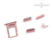 Iphone 6S(Volume Power & Mute Button) Side Button Set - Rose Gold ( Metal Buttons) (Apple)
