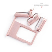 Iphone 6S(Volume Power & Mute Button) Side Button Set - Rose Gold ( Metal Buttons) (Apple)