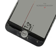 Iphone 8G - 4 In 1 Front Glass And Small Parts Black