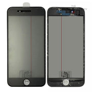 Iphone 8G - 4 In 1 Front Glass And Small Parts Black