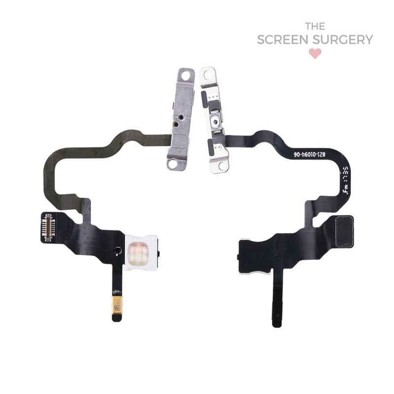 Iphone X Brand New And Full Original Power Button Flex Cable With Metal Bracket