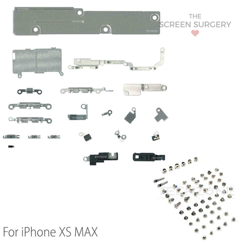 For iPhone XS Max Inner Metal Retaining Bracket Set - Platinum