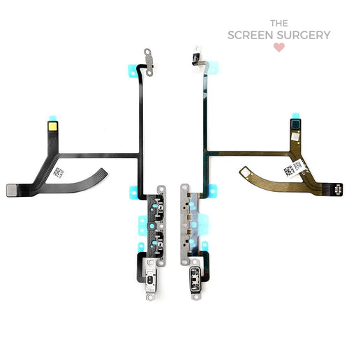 For iPhone XS Max Volume Button Flex Cable with Metal Bracket - Platinum