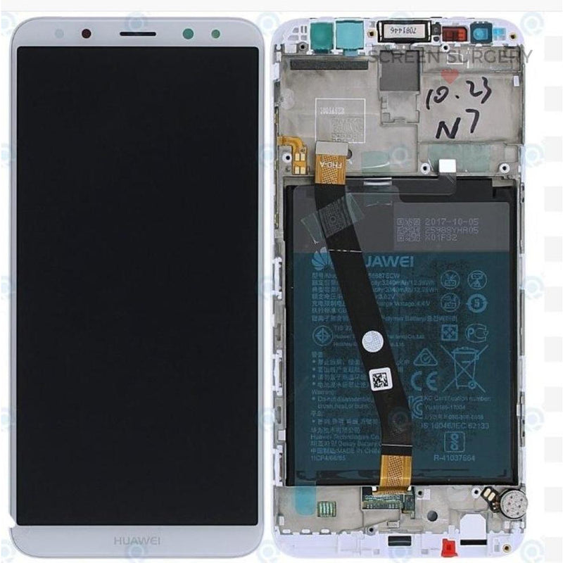Lcd Touchscreen With Battery - White Huawei Mate 10 Lite