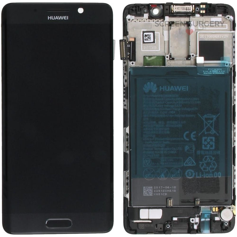 Lcd Touchscreen With Front Cover Speaker Light Sensor Battery Vibra Motor - Black Huawei Mate 9