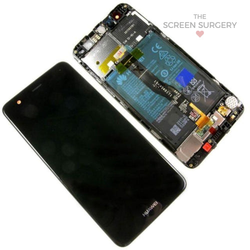 LCD Touchscreen With Front Cover, Speaker, Light Sensor, Battery, Vibra Motor - Black, Huawei Nova